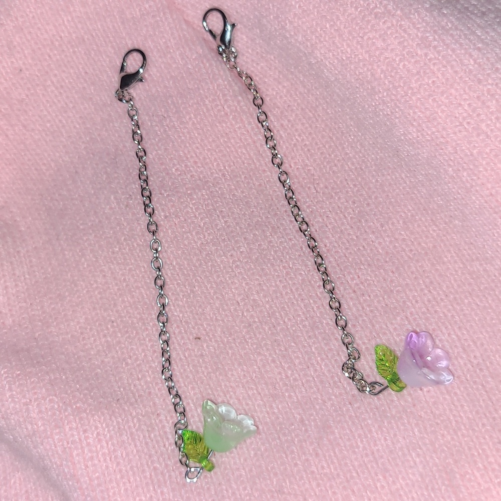 Long flower charms